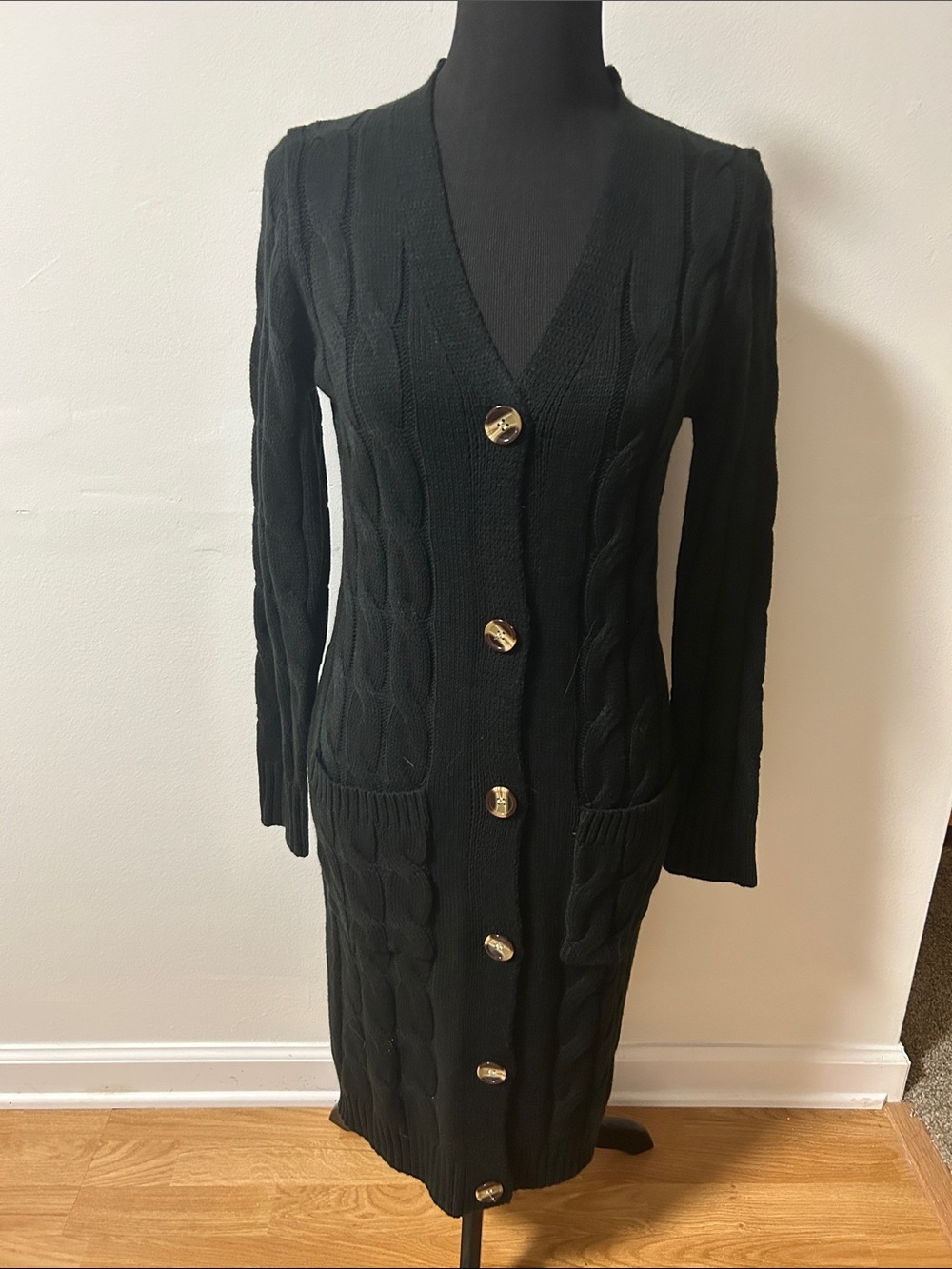 Black Cardigan / Sweater Dress